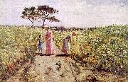 Hamilton Hamiltyon Picking Flowers oil